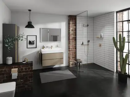 Полочка для душа Hansgrohe Rainfinity Shelf 500 (цвет - шлифованная бронза) 26844140 Полочка для душа Hansgrohe Rainfinity Shelf 500 (цвет - шлифованная бронза) 26844140