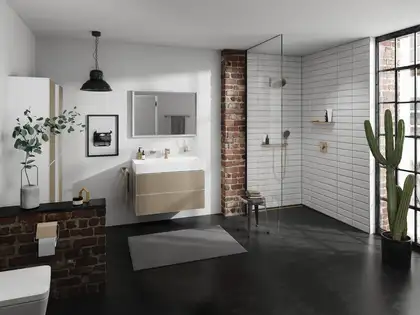 Полочка для душа Hansgrohe Rainfinity Shelf 500 (цвет - шлифованная бронза) 26844140 Полочка для душа Hansgrohe Rainfinity Shelf 500 (цвет - шлифованная бронза) 26844140