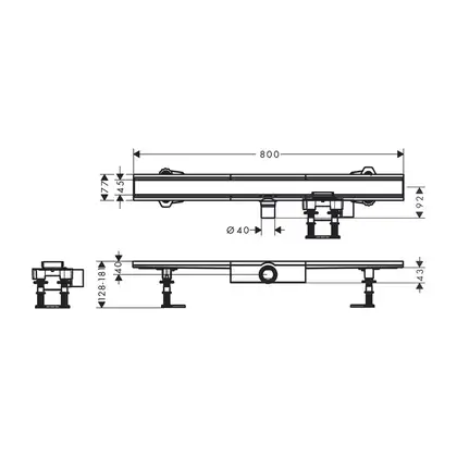 Hansgrohe RainDrain Compact Flat Трап для душу, нерж. сталь (56166800) Hansgrohe RainDrain Compact Flat Трап для душу, нерж. сталь (56166800)