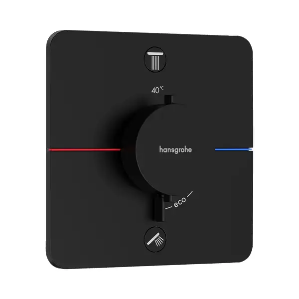Термостат на 2 потребителя Hansgrohe ShowerSelect Comfort Q (цвет - чёрный матовый) 15583670