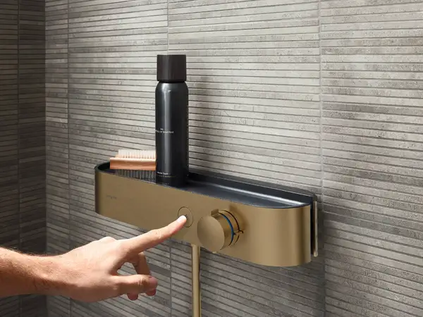 Термостат для душа Hansgrohe Pulsify ShowerTablet Select (цвет - шлифованная бронза) 24360140 Термостат для душа Hansgrohe Pulsify ShowerTablet Select (цвет - шлифованная бронза) 24360140
