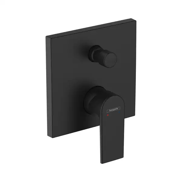 Смеситель для ванны, со встроенной защитной комбинацией Hansgrohe Vernis Shape (цвет - чёрный матовый) 71469670 Смеситель для ванны, со встроенной защитной комбинацией Hansgrohe Vernis Shape (цвет - чёрный матовый) 71469670