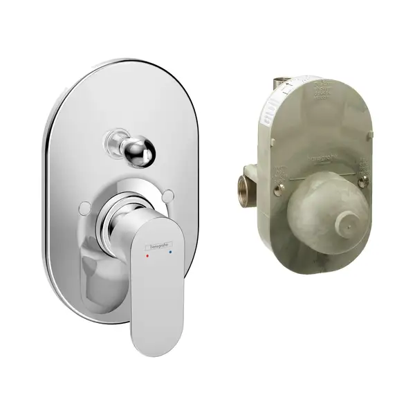 Смеситель для ванны Hansgrohe Rebris S (цвет - хром), в комплекте со встраиваемой частью 72448000