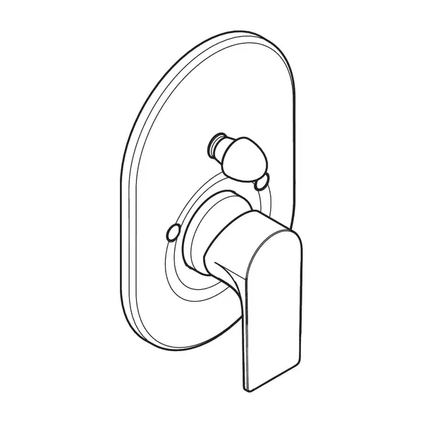 Смеситель для ванны скрытого монтажа Hansgrohe Rebris E (цвет - хром) 72459000