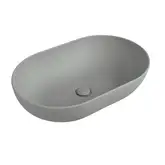 Умивальник на стільницю Flaminia APP 62 x 40 xh 16 cm, без переливу, Cenere matt (AP62A) (AP62ACEN)