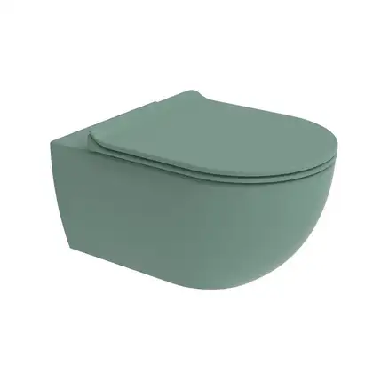 Унітаз підвісний з кришкою Flaminia APP 54x36xh27 cм із системою Gosilent, MENTA (AP118SMENTA/APCW10MENTA) (AP118SMENTA_APCW10MENTA)