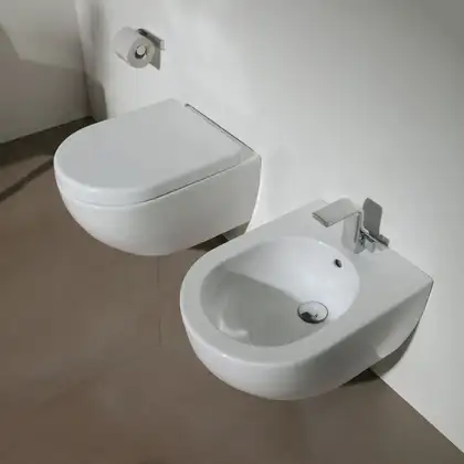 Біде підвісне Flaminia MINIAPP 48,5x36 h27cm, укорочене, Carbone matt (AP219) (AP219CAR)