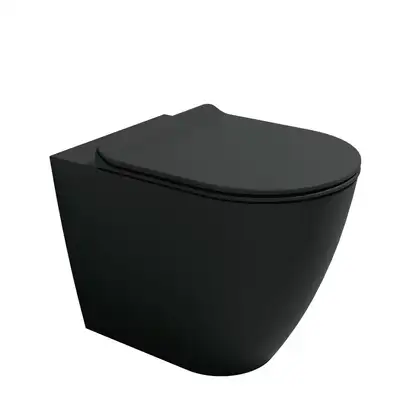 Унітаз підлоговий Flaminia Link із системою Goclean, carbone matt (LK117G) (LK117GCAR)