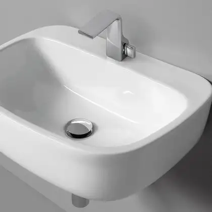 Умивальник підвісний/на стільницю Flaminia Mono, без переливу, 54 х 40 см, latte milky white matt (MN54L) (MN54LLAT) Умивальник підвісний/на стільницю Flaminia Mono, без переливу, 54 х 40 см, latte milky white matt (MN54L) (MN54LLAT)