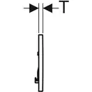 Смывная клавиша Geberit Sigma 30 смыв/стоп, с креплением на винтах (шлифованный хром/глянцевый хром/шлифованный хром) (115.893.KX.1)