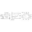 Geberit SMYLE SQUARE унитаз подвесной Rimfree, воронкоподобный, закритая форма (500.208.01.1)