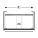 Тумба под раковину Geberit Smyle Square 58,4 см, лава матовая (500.352.JK.1)