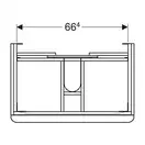 Тумба под раковину Geberit Smyle Square 73,4 см, орех тёмный (500.353.JR.1)