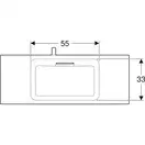 Умивальник накладний Geberit One 90 см, білий KeraTect / глянсовий хром (500.395.01.1)