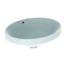 Geberit VARIFORM умывальник встраиваемый, овальной формы, 50*40см, с переливом, глазурованный снизу (500.709.01.2)