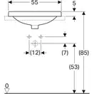 Geberit VariForm Раковина вбудована 55x40 см, біла (500.739.01.2)
