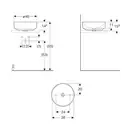 Geberit VariForm Умывальник накладной, Ø40см, белый (500.768.01.2)