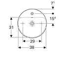 Раковина накладная на столешницу Geberit VariForm Ø 45 см, с переливом (500.769.01.2)