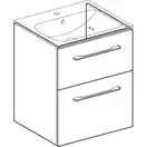 Тумба под раковину Geberit Selnova Square, slim rim 60 см, орех тёмный 501.206.00.1