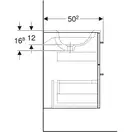 Тумба под раковину Geberit Selnova Square, slim rim 80 см, лава матовая 501.209.00.1