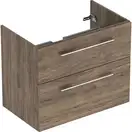Тумба под раковину Geberit Selnova Square, slim rim 80 см, орех тёмный 501.210.00.1