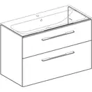 Тумба под раковину Geberit Selnova Square, slim rim 100 см, орех тёмный 501.214.00.1