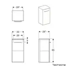 Шкафчик Geberit Selnova Square 33 х 29,7 х h65 см, белый глянцевый (501.272.00.1)