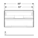 Тумба подвесная Geberit One 90 х 47 х h50,4 см, цвет - белый матовый 505.263.00.2