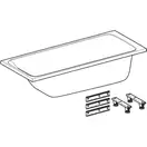 Ванна акриловая 170 х 75 х h46,5 см Geberit Tawa, slim rim в комплекте с ножками 554.121.01.1