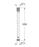 Душовий шланг Grohe Silverflex 1250 мм, чорний матовий (28362KF1)