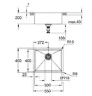 Кухонна мийка Grohe K700U 540х440 мм, під стільницю, Brushed Hard Graphite (31574AL1)