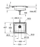 Мийка для кухні із нержавіючої сталі Grohe K200 (31719SD0)