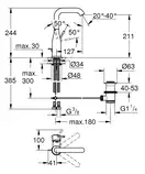 Змішувач для раковини L-розміру Grohe Essence New (32628AL1)