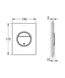 Клавіша змиву для унітазу GROHE Essence Nova Cosmopolitan S, Теплий захід сонця (37601DA0)