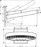 Верхний душ Ø 360 мм Hansgrohe Rainfinity, 3-типа струи (цвет - матовая бронза) (26234140)