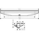 Настенный держатель Porter 500 с полкой левый Hansgrohe Porter E (цвет - шлифованная бронза) 26843140