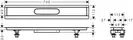 Дренажный канал 70 см Hansgrohe uBox universal (без корпуса) (56011180)