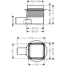 Hansgrohe RainDrain Point Душевой трап точечный, Matt Black (56249670)