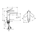 Hansgrohe Tecturis E Змішувач для раковини, чорний матовий (73010670)