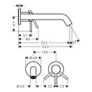 HANSGROHE Tecturis S Смеситель для раковины, хром (73351000)