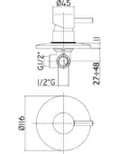 Смеситель для душа Paffoni Light (цвет - чёрный матовый) (LIG011NO)