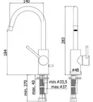 Змішувач для умивальника Paffoni Light без донного клапана, Brushed Black Nickel (LIG078NKNSP)