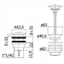 Донный клапан Clic-Clac Paffoni Light (цвет - белый матовый) (ZSCA050BO)
