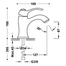 Tres Смеситель для умывальника MONOCLASIC (24210301)