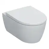 Унітаз підвісний Geberit iCon лійкоподібний, закрита форма, Rimfree, з сидінням з кришкою, білий (501.664.00.1)