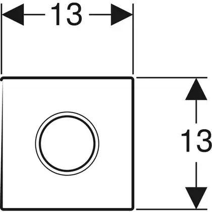 Система електронного керування змиванням пісуара Geberit HyTronic ІЧ, живлення від батарей, захисна панель, тип 01, хром (116.031.JQ.5)