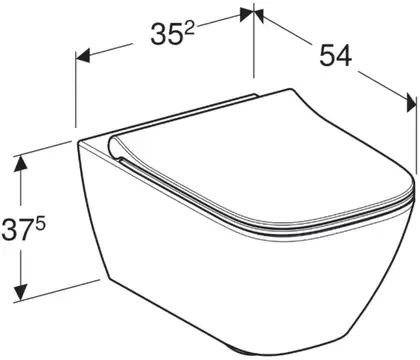 Geberit Smyle Square Унітаз підвісний, білий (500.685.01.1)