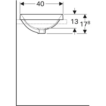 Geberit VariForm Раковина вбудована 55x40 см, біла (500.739.01.2) Geberit VariForm Раковина вбудована 55x40 см, біла (500.739.01.2)