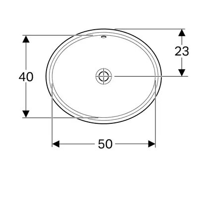 Geberit VariForm Раковина под столешницу 50х40 см, белая (500.753.01.2)