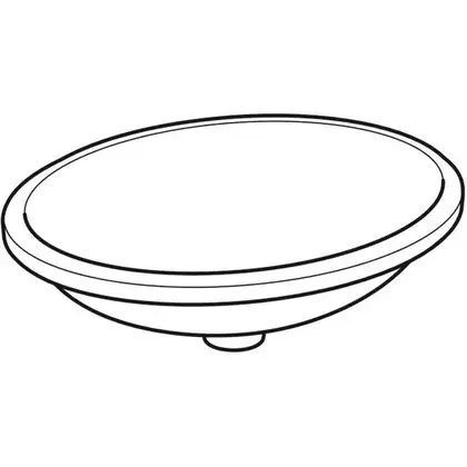 Geberit VARIFORM умывальник встраиваемый под столешницу, овальный, 50*40см, без отверстия, без перелива (500.755.01.2)